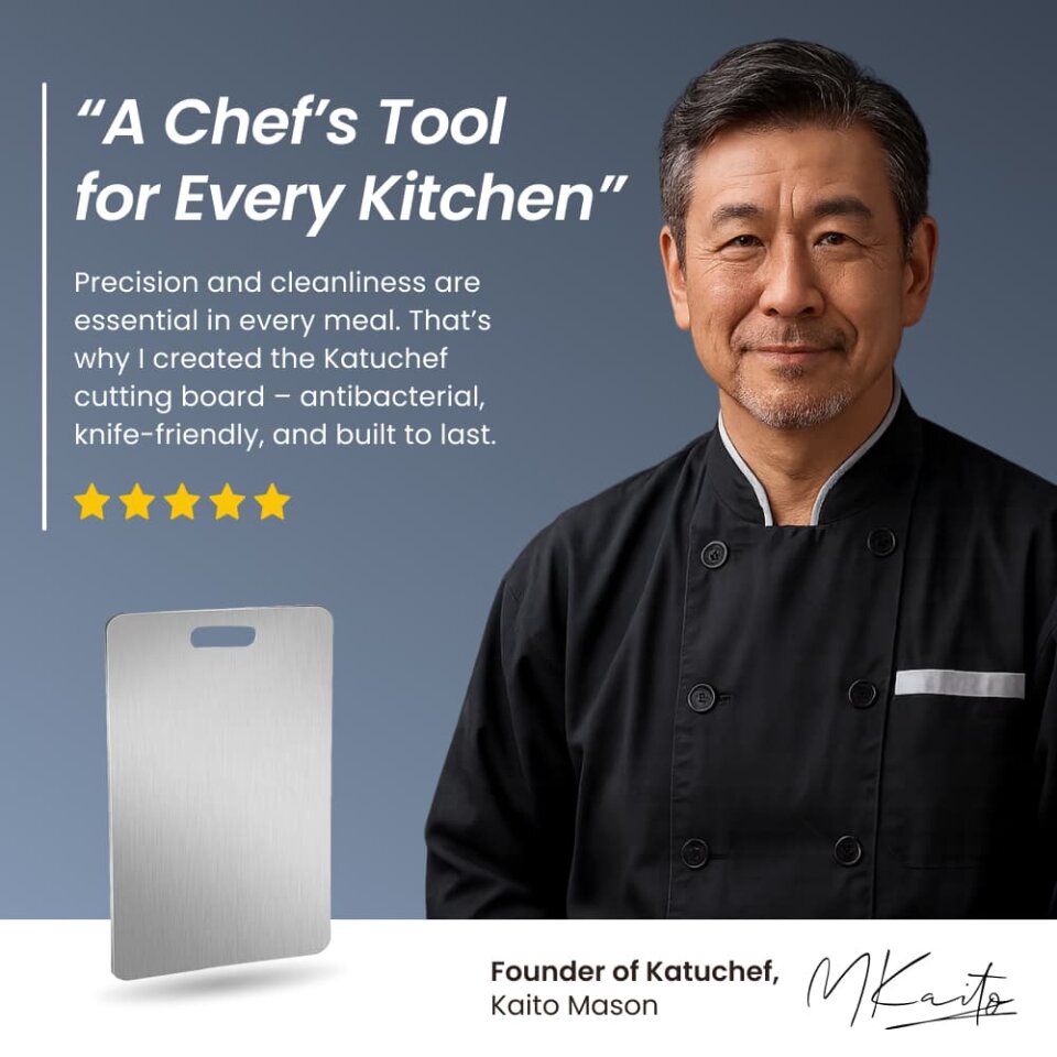 Professional chef recommends titanium cutting board